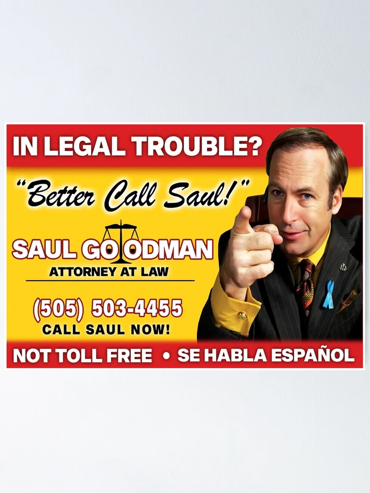 Thumbnail 1 of 3, Poster, Better Call Saul Breaking Bad Saul Goodman Card Billboard designed and sold by wormfarm.