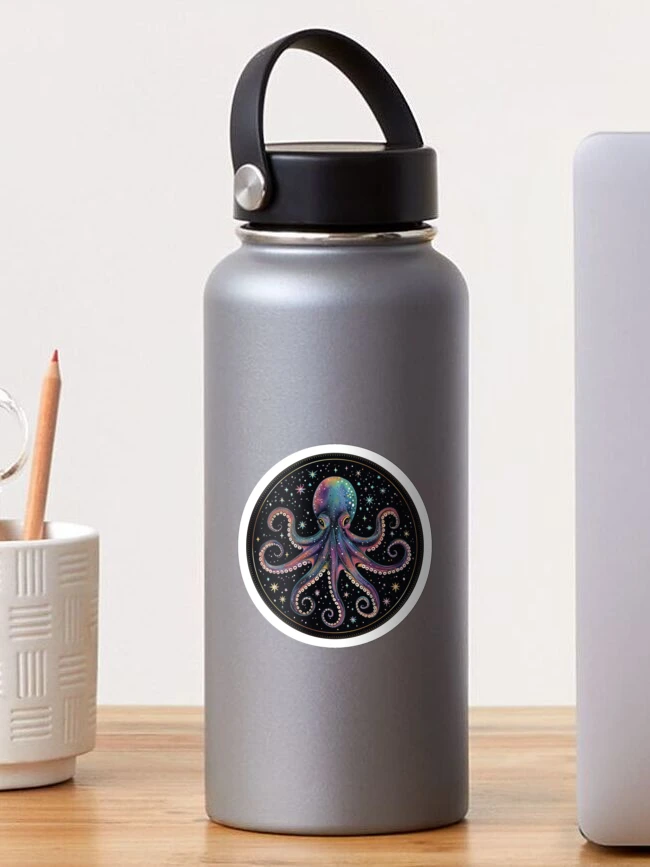 Thumbnail 1 of 3, Sticker, Celestial Sea Octopus designed and sold by CanvasCoveCA.