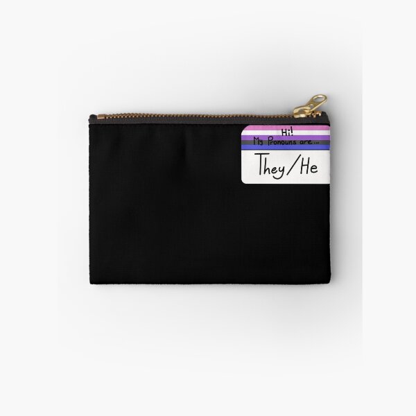 Item preview, Hi my pronouns are - They/He - Genderfluid pride designed and sold by Beelixir.