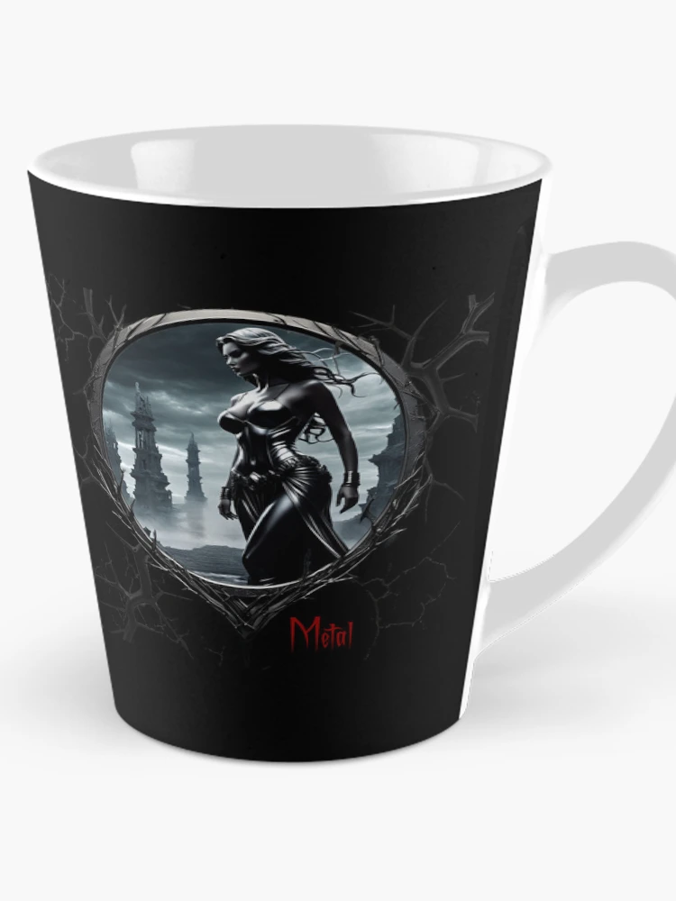 Aperçu 1 sur 4. Mug à café avec l'œuvre Métal créée et vendue par FatCatStudios.