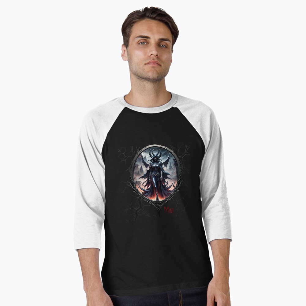Aperçu de l'œuvre T-shirt baseball manches ¾ créée et vendue par FatCatStudios.