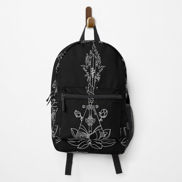 Item preview, Manjushri Motif, white outline, buddhist, lotus, vajra art designed and sold by MayGreenAbgrall.