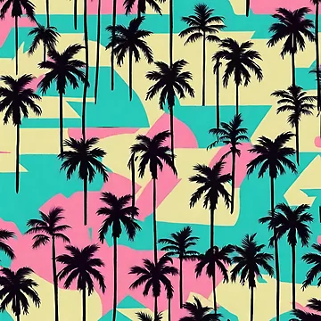 Artwork thumbnail, 80s Palm Trees by CharmStudio