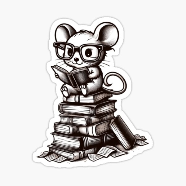 Aperçu de l'œuvre Retour à l'école avec des livres de lecture de souris créée et vendue par Culmika.