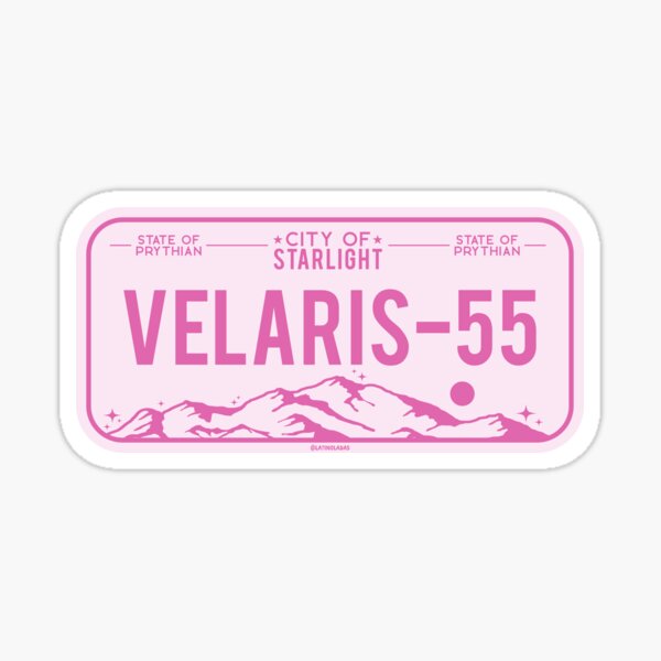 Aperçu de l'œuvre Velaris Hot Pink Acotar Car Plate / A Court Of Thorns And Roses Merch Pink Bookish Aesthetic Crescent City Starlight Prythian SJM Books Booktok Tbr créée et vendue par Latinoladas.