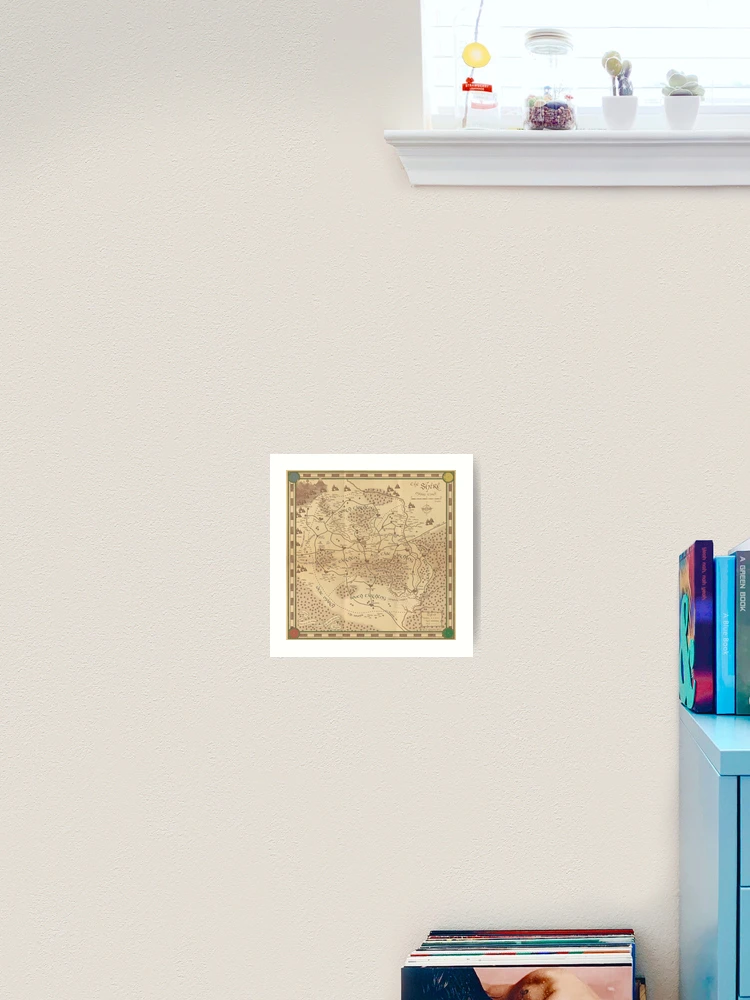 Thumbnail 2 of 3, Art Print, The Shire designed and sold by AeshnidaeMaps.
