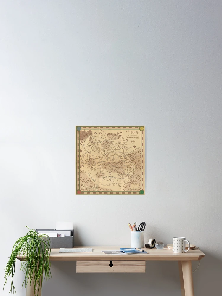 Thumbnail 2 of 3, Poster, The Shire designed and sold by AeshnidaeMaps.