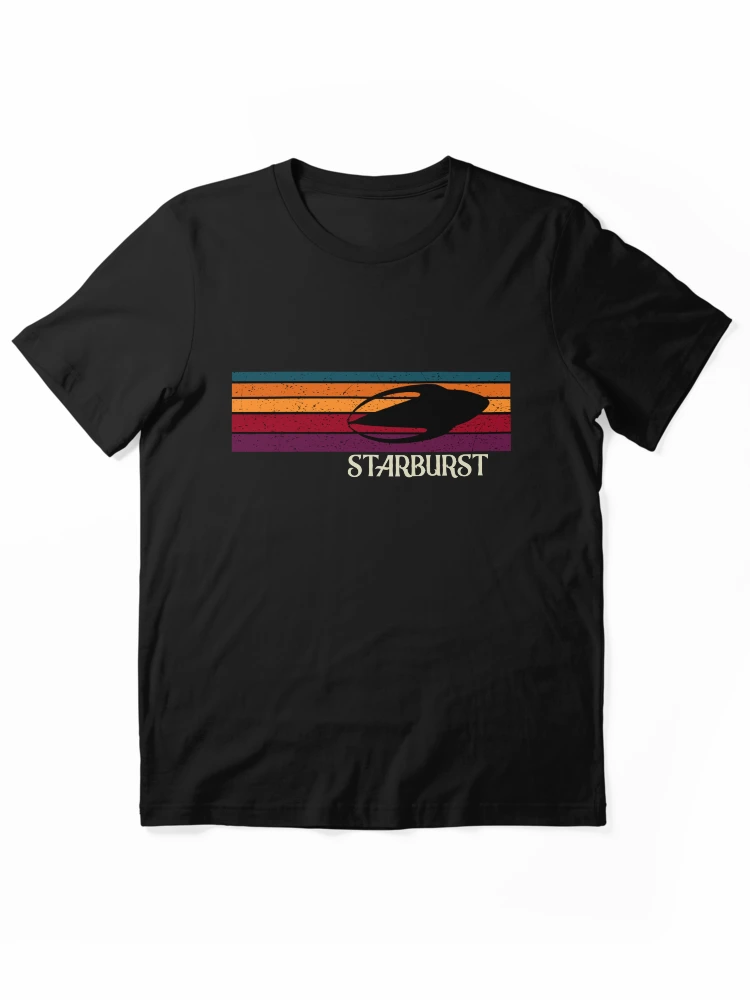Aperçu 1 sur 7. T-shirt essentiel avec l'œuvre Farscape rétro Starburst - Moya Léviathan créée et vendue par SpiceDoc.