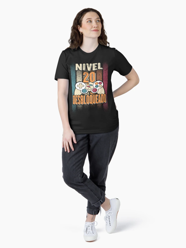 Imagen 4 de 7, Camiseta esencial con la obra Regalo de cumpleaños de 20 años - Nivel 20 para Gamers, diseñada y vendida por nmichom.