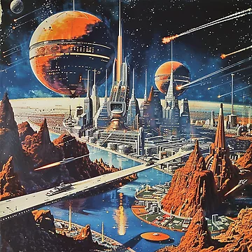 Aperçu de l'œuvre Art de science-fiction rétro de nomiraclehere
