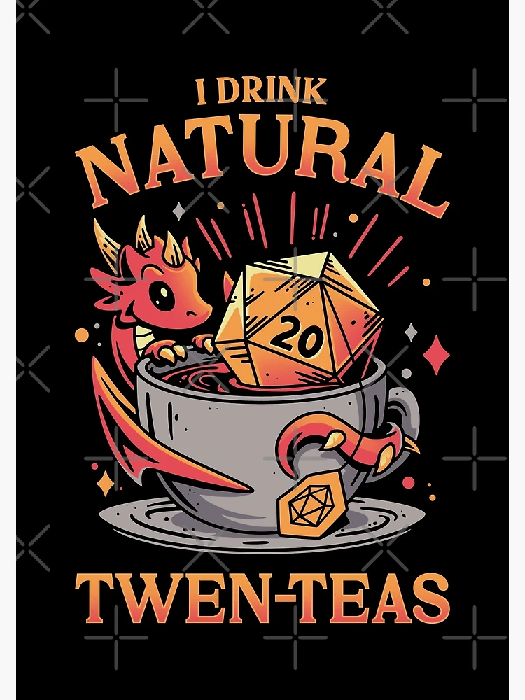 Imagen 2 de 2, Postal con la obra D20 Tea Time - Bebida de jugador de rol, diseñada y vendida por Snouleaf.