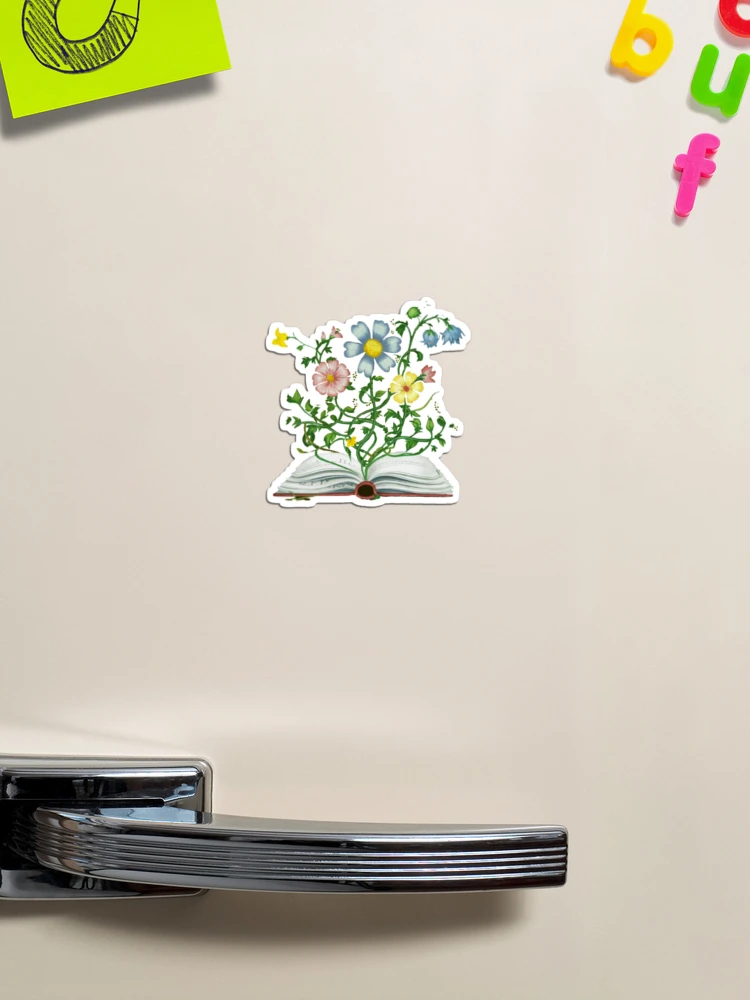 Thumbnail 1 of 3, Magnet, Flowers Growing From Book designed and sold by CHOURAK-DESIGN.
