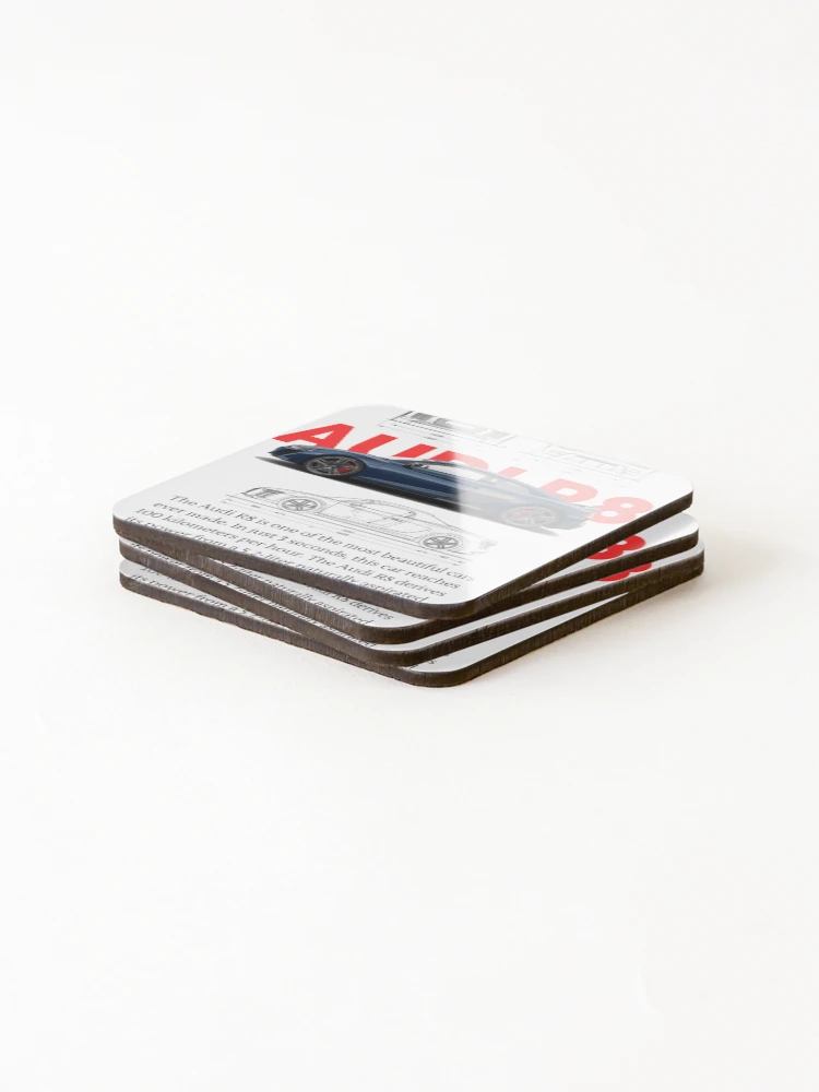 Thumbnail 4 of 5, Coasters (Set of 4), Audi r8 designed and sold by dan-sanchez.