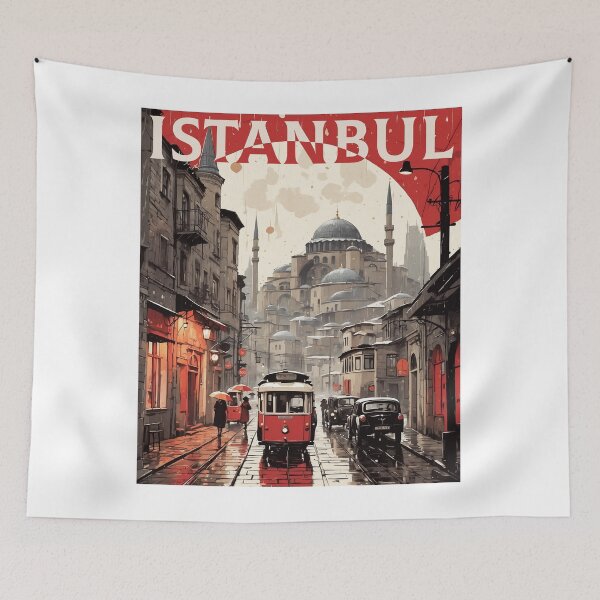 Aperçu de l'œuvre Affiche de voyage vintage d'Istanbul Turquie créée et vendue par TravelersGems.