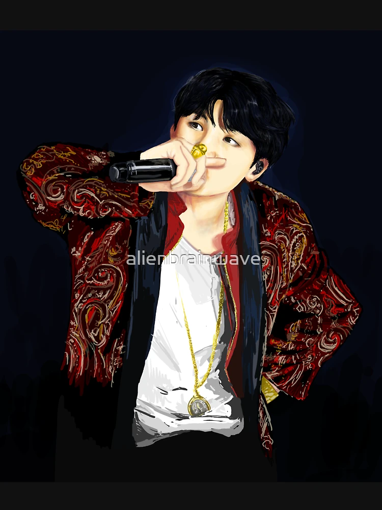 Aperçu 6 sur 6. Sweatshirt premium oversize avec l'œuvre Min Yoongi créée et vendue par alienbrainwave.