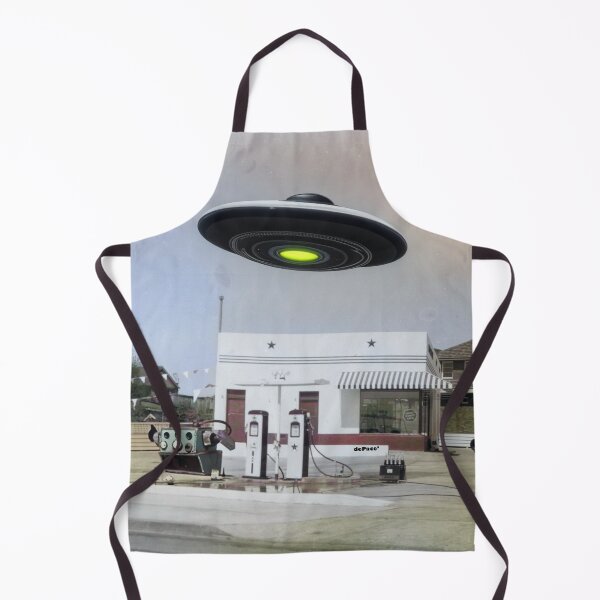 Item preview, SERVICE STATION IN 1955 ACCEPTING UFO CUSTOMERS - dePace' designed and sold by mrpropcake.