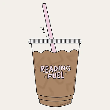 Artwork thumbnail, Coffee Is My Reading Fuel / Bookish Aesthetic Pastel Pink Coffee Lover Iced Latte For Book Kindle Girlie Readers Tbr by Latinoladas
