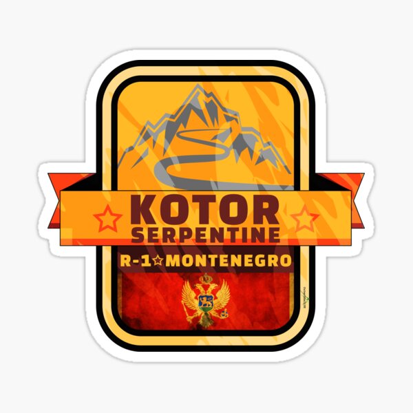 Item preview, Camiseta con pegatina Kotor Serpentine Cetinje Montenegro 03 designed and sold by OuterShellUK.