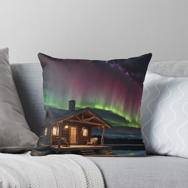 Artikelvorschau, Gemütliche Hütte mit Nordlichtern entworfen und verkauft von DesignsbyVelvet.