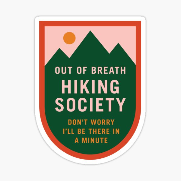 Aperçu de l'œuvre Société de randonnée à bout de souffle - Patch Bouclier Scout Sticker créée et vendue par TheOuterSunset.