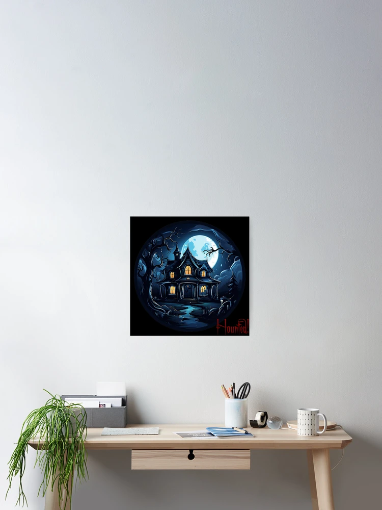 Thumbnail 2 of 3, Poster, Haunted! designed and sold by FatCatStudios.