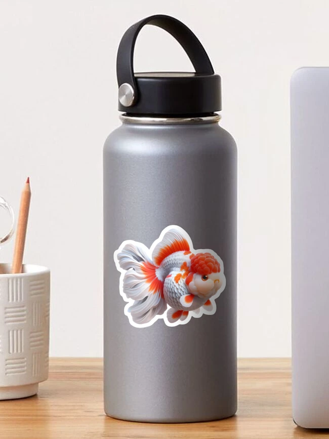 Thumbnail 1 of 3, Sticker, Oranda Goldfish designed and sold by GRGDRAW.