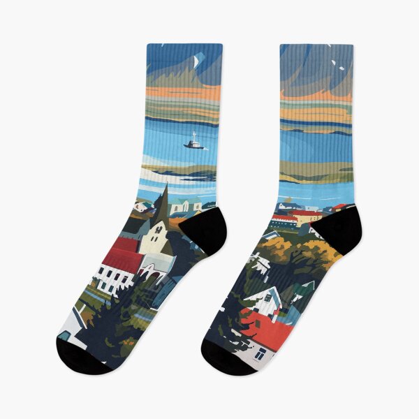 Item preview, Reykjavík Islandia Viajes Arte Vintage designed and sold by KrisSidDesigns.
