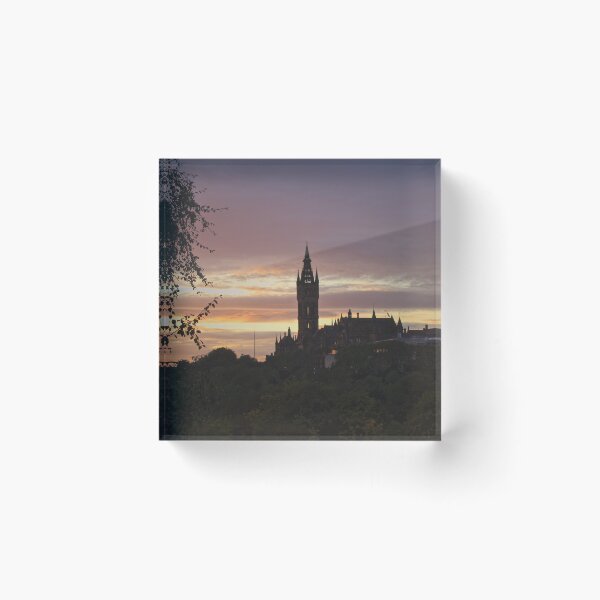 Item preview, Puesta de sol de la Universidad de Glasgow designed and sold by Simply The West Prints.