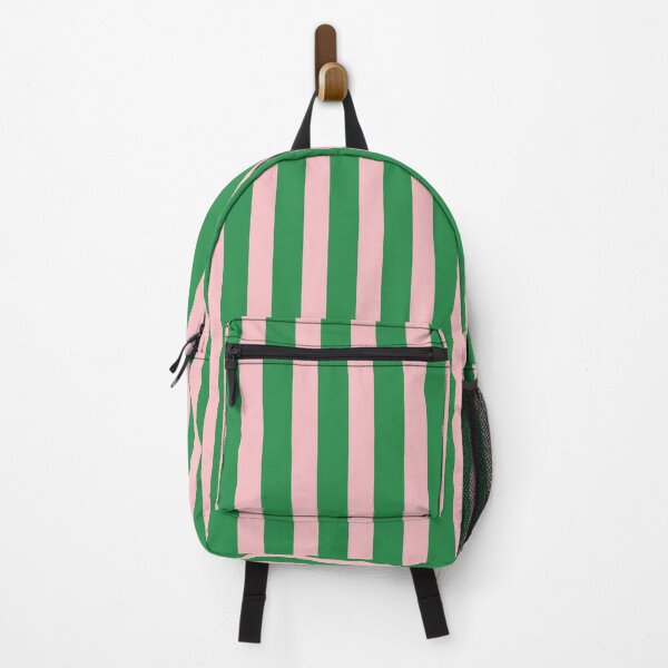 Item preview, Pink and Green Stripes Narrow Vertical Stripe Pattern designed and sold by kierkegaard.