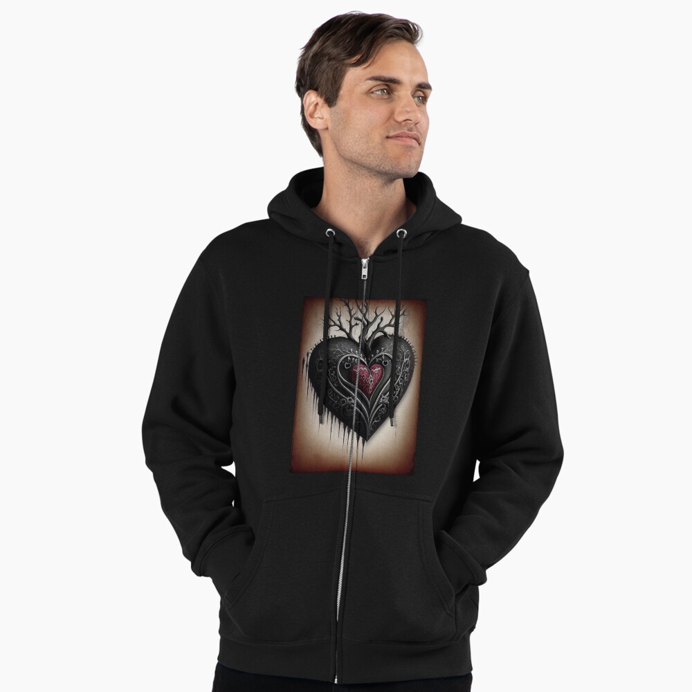 Aperçu de l'œuvre Veste zippée à capuche créée et vendue par BiancaDPetals.
