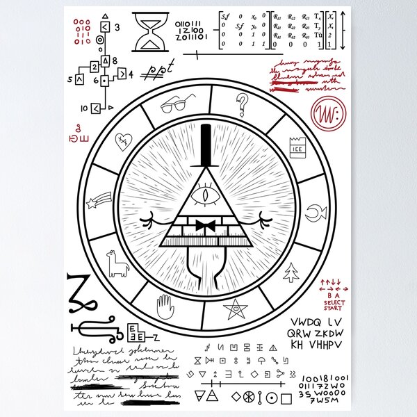 Item preview, Gravity Falls - Código cifrado Bill - Blanco designed and sold by giagiaggiagia.
