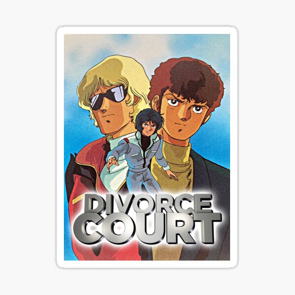 Aperçu de l'œuvre Zeta Gundam Quattro Amuro Kamille Cour de divorce Yaoi Imprimer créée et vendue par MadAnglerPress.