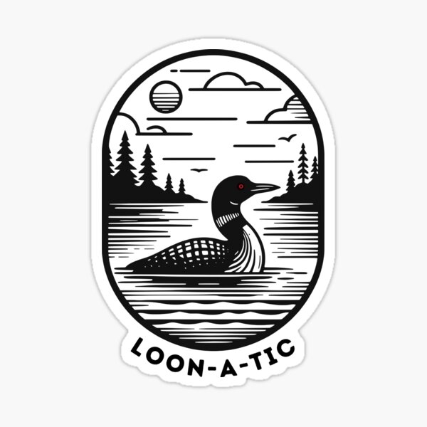 Artikelvorschau, Loon-a-tic, verrückter Eistaucher auf dem See entworfen und verkauft von MyThirdFavorite.