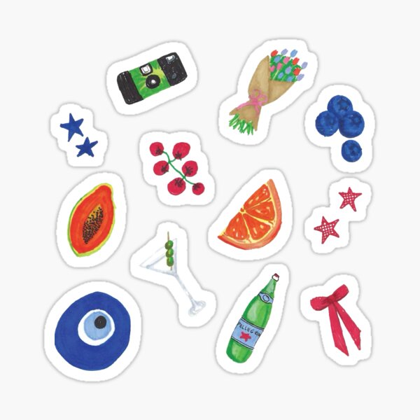 Aperçu de l'œuvre Pack d'essentiels d'été dessinés à la main créée et vendue par danie dee.