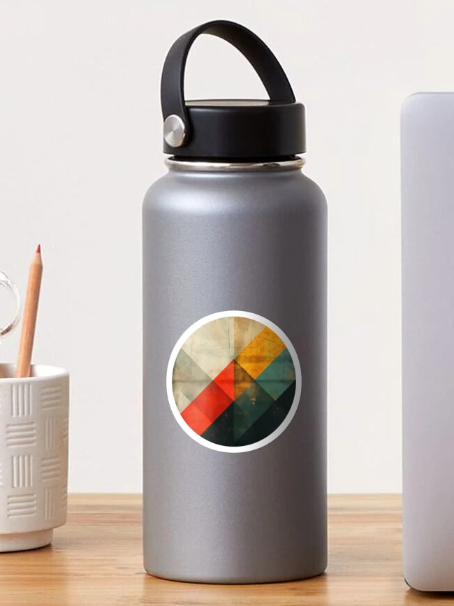 Thumbnail 1 of 3, Sticker, Abstract Geometric Art Print designed and sold by amortka.