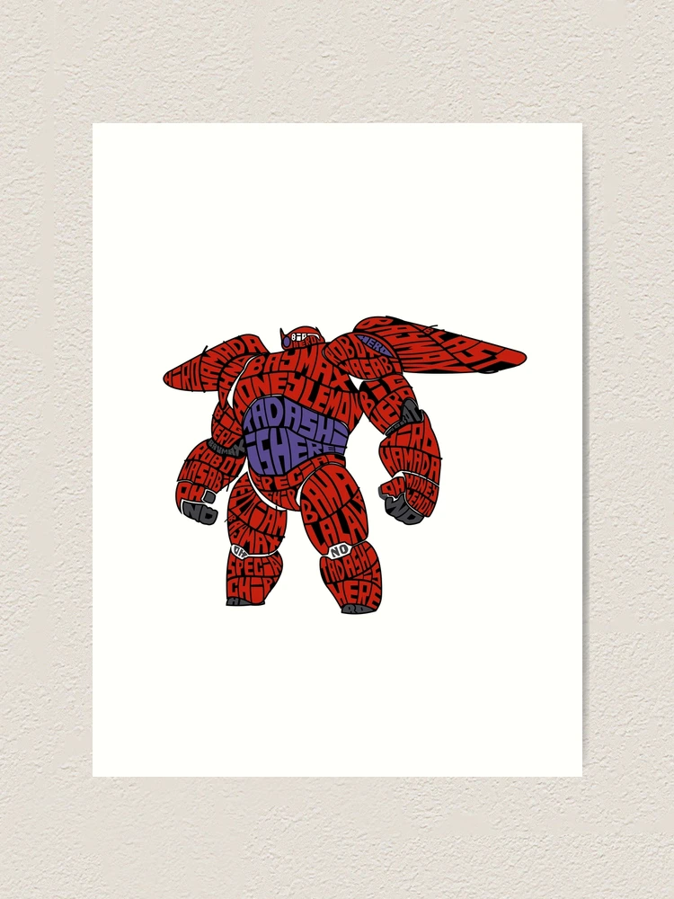 Thumbnail 1 of 3, Art Print, BIG HERO | CALLIGRAM ART designed and sold by PSYNOVA.