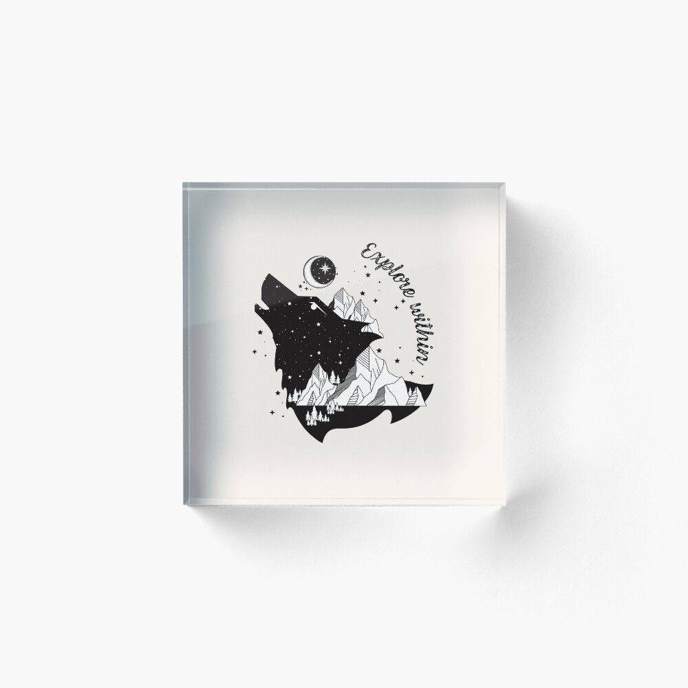 Vista previa del artículo con la obra «Bloque acrílico», diseñado y vendido por MonochromeEcho.