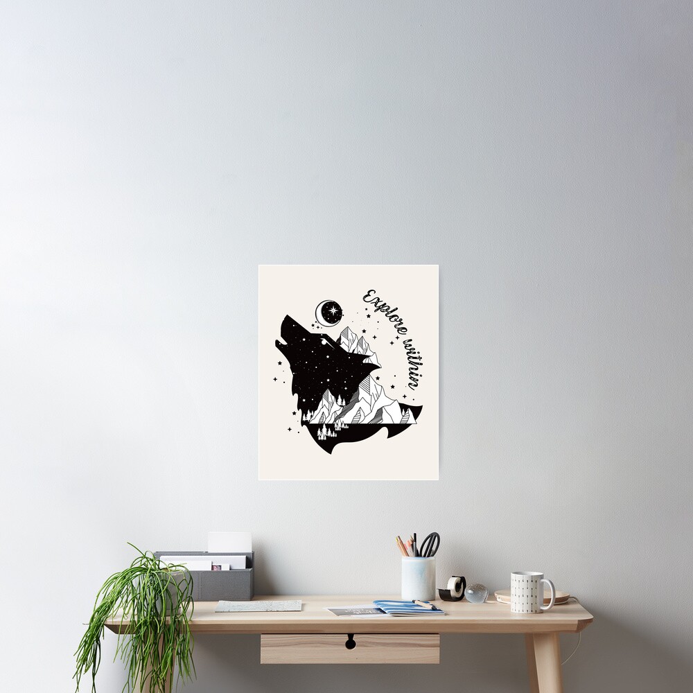 Vista previa del artículo con la obra «Póster», diseñado y vendido por MonochromeEcho.