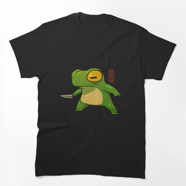 Artikelvorschau, Messer schwingender stechender Gremlin-Frosch, Kunstwerk im asiatischen Stil entworfen und verkauft von DingHuArt.