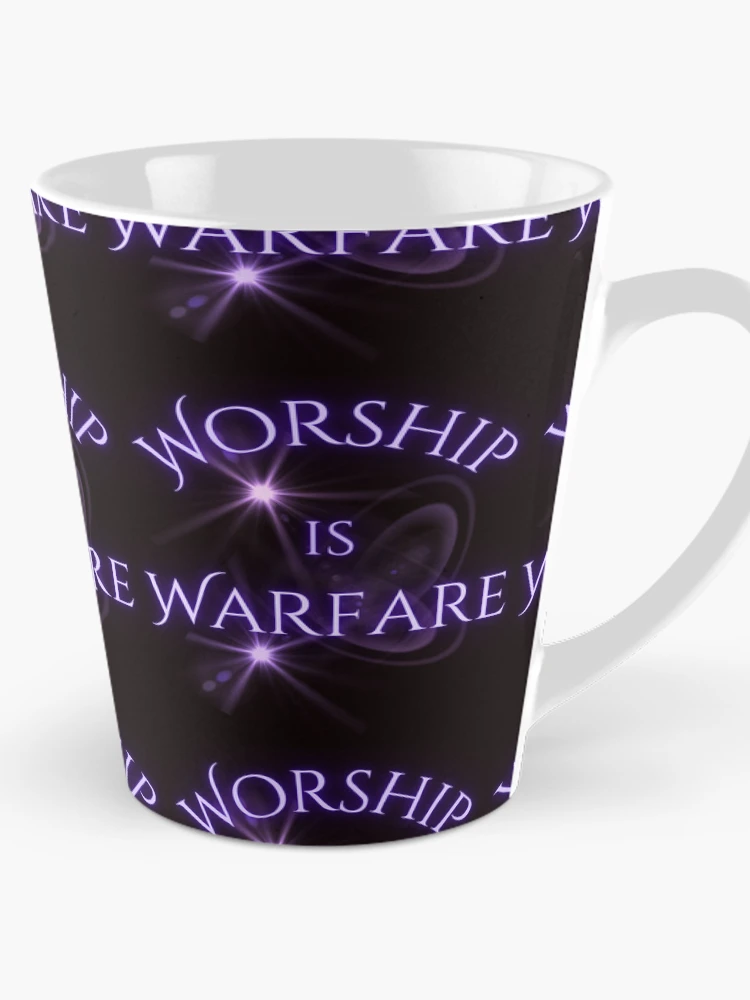 Thumbnail 1 of 4, Coffee Mug, Worship is Warfare designed and sold by Tripp Art Studio.