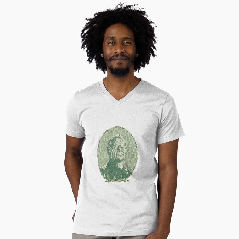 Vista previa del artículo con la obra «Camiseta de cuello en V», diseñado y vendido por ManyMelany.