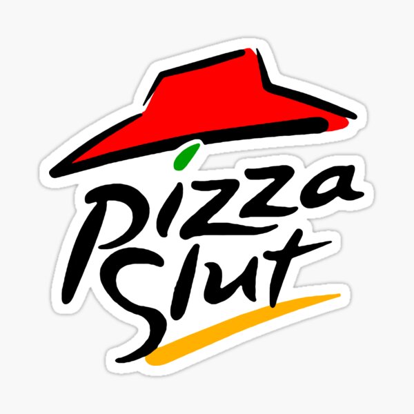 Aperçu de l'œuvre Autocollant Pizza Slut créée et vendue par C-Town Tees.