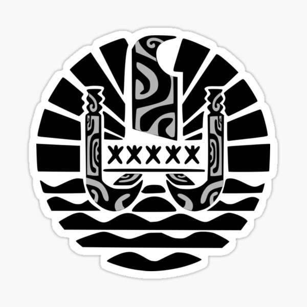 Aperçu de l'œuvre Drapeau de la Polynésie française (noir) créée et vendue par Nesian-Tahiti.