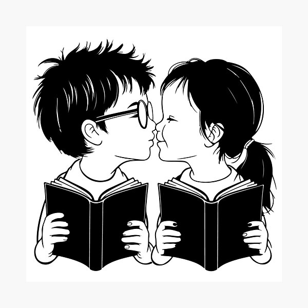 Aperçu de l'œuvre Le premier baiser du jeune amour créée et vendue par designdukan.