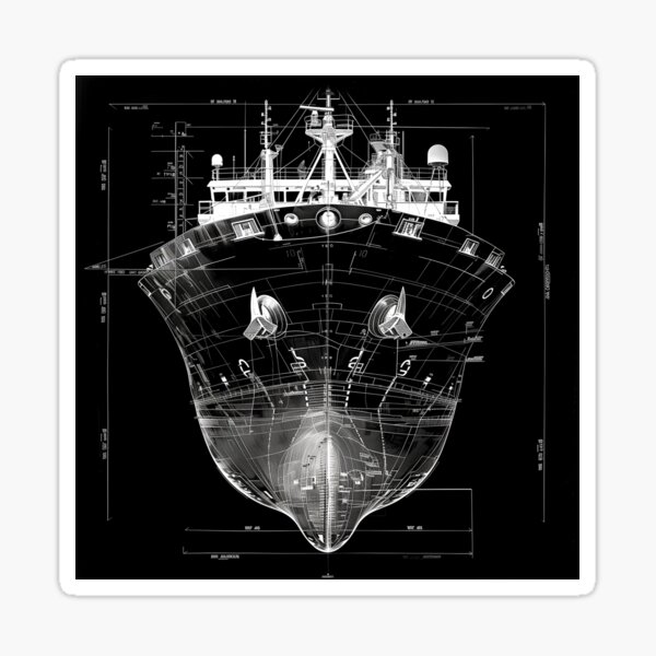 Aperçu de l'œuvre CONSTRUCTEUR DE NAVIRE : version BLACKPRINT créée et vendue par Zen Candy 3000 Travis Nicholas Zariwny.