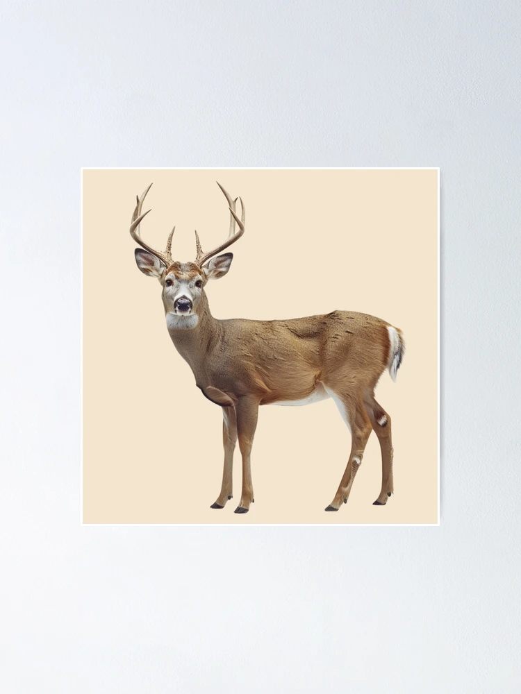 Thumbnail 1 of 3, Poster, White Tail Deer designed and sold by Myra365Art.