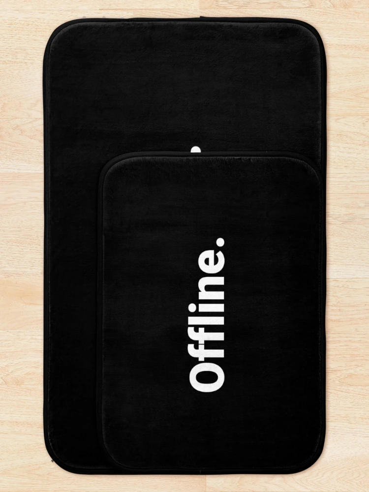 Thumbnail 5 of 6, Bath Mat, Offline. designed and sold by Text-based T-Shirts and Gifts.