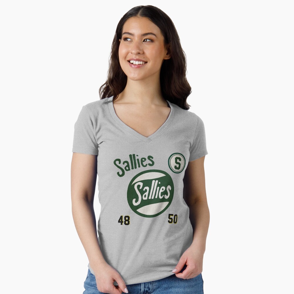 Aperçu de l'œuvre T-shirt moulant col V créée et vendue par MKE Rhine Maiden • Grumble Services, LLC..