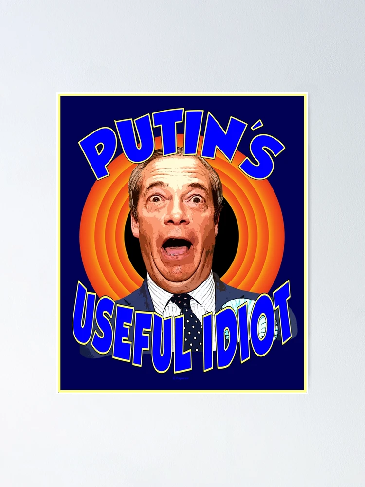 Imagen 1 de 3, Póster con la obra EL IDIOTA ÚTIL DE PUTIN, diseñada y vendida por Paparaw.