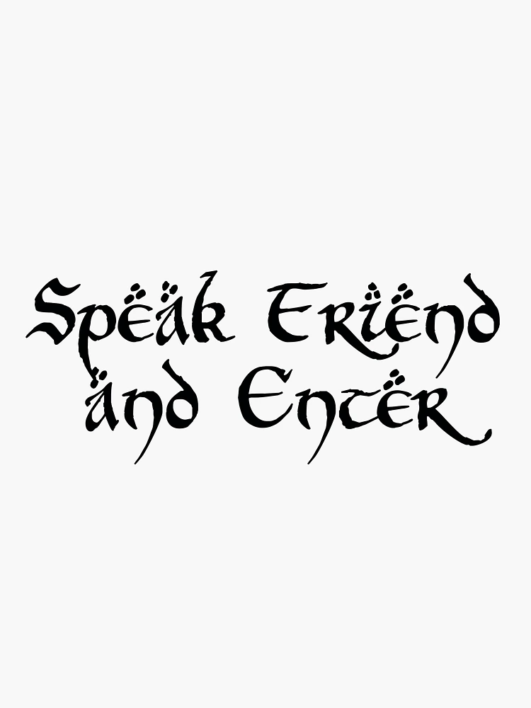 Aperçu 3 sur 3. Sticker avec l'œuvre Parlez à un ami et entrez créée et vendue par Silly Goose Emporium.